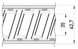 Металлорукав изолированный в металлической оплетке (25м) e.met.sleeve.stand.proof.braid.32, E.NEXT изображение 2 (габаритные размеры)