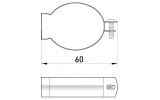 Крепление металлическое для подвески труб e.industrial.pipe.clip.hang.3/4", E.NEXT изображение 2 (габаритные размеры)