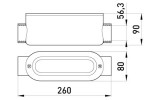 Соединитель ревизионный прямой e.industrial.pipe.db.revise.direct.2" для труб 2", E.NEXT изображение 2 (габаритные размеры)