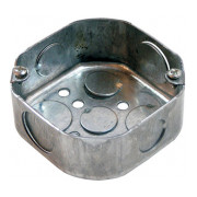 Коробка розпаячна для труб металева восьмикутна з кришкою e.industrial.pipe.db.octa, E.NEXT міні-фото