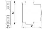 Блок дополнительных контактов e.industrial.au.11lr 1НО+1НЗ, E.NEXT изображение 7 (габаритные размеры)