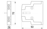 Блок додаткових контактів e.industrial.au.100.11 1НВ+1НЗ, E.NEXT зображення 7 (габаритні розміри)