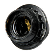 Патрон бакелітовий E27 з гайкою чорний e.lamp socket with nut.E27.bk.black Е27, E.NEXT Патрон бакелітовий E27 з гайкою чорний e.lamp socket with nut.E27.bk.black Е27, E.NEXT міні-фото