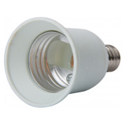 Перехідник пластиковий з цоколя E14 на E27 білий e.lamp adapter.Е14/Е27.white, E.NEXT міні-фото