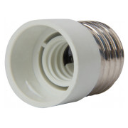 Переходник пластиковый c цоколя E27 на E14 белый e.lamp adapter.Е27/Е14.white, E.NEXT мини-фото