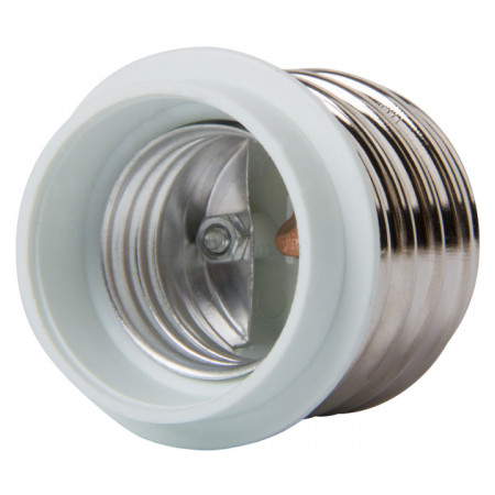 Переходник пластиковый c цоколя E40 на E27 белый e.lamp adapter.Е40/Е27.white, E.NEXT (s9100020) фото