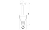 Габаритные размеры энергосберегающей лампы E.NEXT e.save.3U.E27.11.4200 изображение