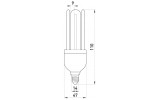 Габаритні розміри енергозберігаючої лампи E.NEXT e.save.4U.E14.11.4200 зображення