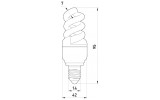 Габаритні розміри енергозберігаючої лампи E.NEXT e.save.screw.E14.9.2700.T2 зображення