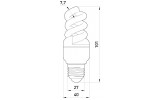 Габаритные размеры энергосберегающей лампы E.NEXT e.save.screw.E27.15.2700.T2 изображение