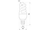 Габаритные размеры энергосберегающей лампы E.NEXT e.save.screw.E14.11.2700.T2 изображение