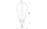 Габаритные размеры энергосберегающей лампы E.NEXT e.save.classic.E27.9.4200.t2 изображение