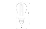 Габаритні розміри енергозберігаючої лампи E.NEXT e.save.classic.E27.11.4200 зображення