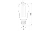 Габаритні розміри енергозберігаючої лампи E.NEXT e.save.classic.E27.15.4200 зображення