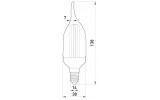 Габаритные размеры энергосберегающей лампы E.NEXT e.save.flame.E14.8.4200.t2 изображение