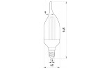 Габаритні розміри енергозберігаючої лампи E.NEXT e.save.flame.E14.11.4200 зображення