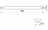 Габаритні розміри лінійної люмінесцентної лампи E.NEXT e.fl.t8.g13.30.64 зображення