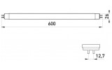 Габаритні розміри лінійної люмінесцентної лампи E.NEXT e.fl.t8.g13.18.red зображення