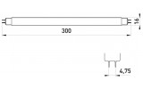 Габаритные размеры линейной люминесцентной лампы E.NEXT e.fl.t5.g5.8.854 изображение