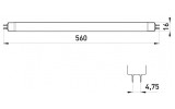 Габаритные размеры линейной люминесцентной лампы E.NEXT e.fl.t5.g5.14.854 изображение