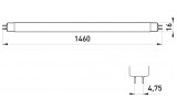 Габаритні розміри лінійної люмінесцентної лампи E.NEXT e.fl.t5.g5.35.854 зображення