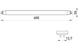 Габаритні розміри лінійної люмінесцентної лампи E.NEXT e.fl.t8.g13.18.42 зображення