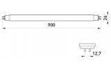 Габаритні розміри лінійної люмінесцентної лампи E.NEXT e.fl.t8.g13.30.42 зображення