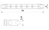 Габаритні розміри галогенної лампи E.NEXT e.halogen.line.j78.220.150 зображення
