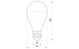 Габаритні розміри світлодіодної (LED) лампи E.NEXT e.save.LED.А60E.E27.6.2700 зображення
