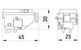 Габаритні розміри незалежного розчеплювача E.NEXT e.industrial.ukm.100.FL.220 зображення