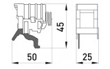 Габаритные размеры расцепителя минимального напряжения E.NEXT e.industrial.ukm.250.QY.380 изображение