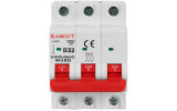 Модульний автоматичний вимикач e.mcb.stand.60.3.B32 3р 32А B 6кА, E.NEXT зображення 2