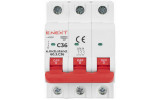 Модульний автоматичний вимикач e.mcb.stand.60.3.B63 3р 63А B 6кА, E.NEXT зображення 2
