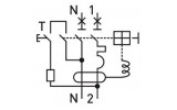 Автоматичний вимикач диференційного струму (дифавтомат) e.elcb.pro.2.C10.30, 2P 10 А 30 мА хар-ка C, E.NEXT зображення 3 (схема)