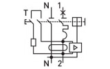 Автоматичний вимикач диференційного струму (дифавтомат) e.elcb.stand.2.C10.30, 2P 10 А 30 мА хар-ка C, E.NEXT зображення 3 (схема)