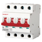 Автоматичний вимикач e.industrial.mcb.100.3N.D6, 3P+N 6 А характеристика D, E.NEXT міні-фото