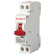Автоматичний вимикач e.industrial.mcb.60.1N.C25.thin, 1P+N 25 А характеристика C, E.NEXT міні-фото