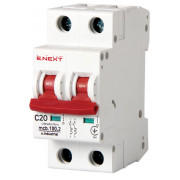 Автоматичний вимикач e.industrial.mcb.100.2.C20, 2P 20 А характеристика C, E.NEXT міні-фото
