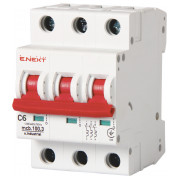Автоматический выключатель e.industrial.mcb.100.3.C6, 3P 6 А характеристика C, E.NEXT мини-фото