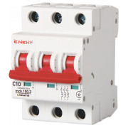 Автоматический выключатель e.industrial.mcb.100.3.C10, 3P 10 А характеристика C, E.NEXT мини-фото