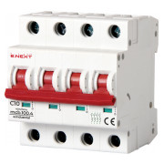 Автоматический выключатель e.industrial.mcb.100.4.C10, 4P 10 А характеристика C, E.NEXT мини-фото