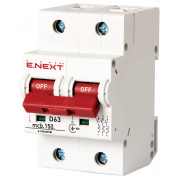 Автоматический выключатель e.industrial.mcb.150.2.D63, 2P 63 А характеристика D, E.NEXT мини-фото