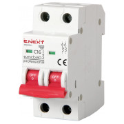 Автоматичний вимикач e.mcb.pro.60.2.C 16 new, 2P 16 А характеристика C, E.NEXT міні-фото
