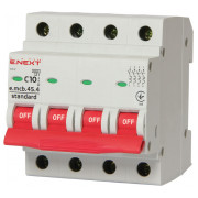 Автоматичний вимикач e.mcb.stand.45.4.C10, 4P 10 А характеристика C, E.NEXT міні-фото