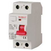 Пристрій захисного відключення (ПЗВ) e.rccb.stand.2.40.30, 2P 40 А 30 мА тип AC, E.NEXT міні-фото