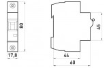 Габаритные размеры модульного автоматического выключателя E.NEXT e.industrial.mcb.100.1.C16 изображение