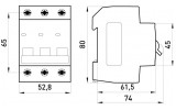 Габаритные размеры модульного автоматического выключателя E.NEXT e.mcb.stand.45.3.B6 изображение