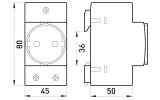 Габаритні розміри розетки на DIN-рейку E.NEXT e.socket.pro.din.tms зображення