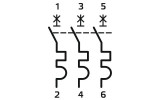 Схема подключения трехполюсного автоматического выключателя E.NEXT серии e.industrial.mcb изображение