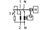 Схема подключения двухполюсного выключателя дифференциального тока E.NEXT серии e.industrial.rccb изображение